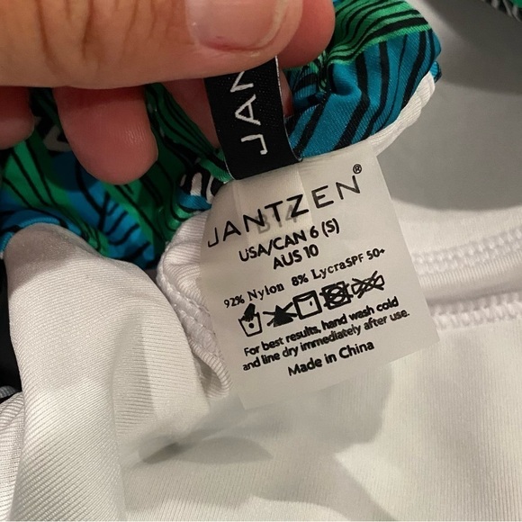 Jantzen blue free tropical floral one piece swimsuit small 6 - Picture 5 of 8